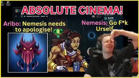 Nemesis Flames Aribo For Losing A Game Turns In To An Absolute Cinema | League of Legends Clip