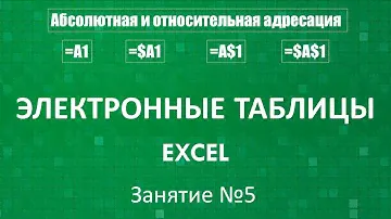 Электронные таблицы Excel :: Занятие №5 (Абсолютная и относительная адресация)
